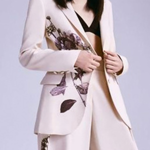 V Neck Floral Urban Blazer, Blazers, color:As Picture|size:XXL, Stylewe