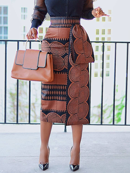 Ethnic Urban Skirt, Skirts, color:As Picture|size:XXL, Stylewe
