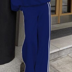 Urban Pocket Stitching Color Block Regular Fit Pants, Pants, color:Dark Blue|size:XXL, Stylewe