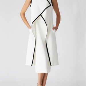 Color Block Loose Urban Sleeveless Kimono, Kimonos, color:White|size:XXL, Stylewe