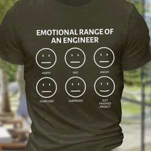 Men's Funny Engineering Crew Neck Cotton Casual Loose T-Shirt, T-shirts, Lilicloth.com