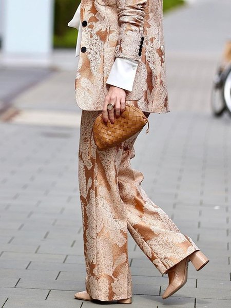 Floral Urban Regular Fit Fashion Pants, Pants, color:As Picture|size:XXL, Stylewe