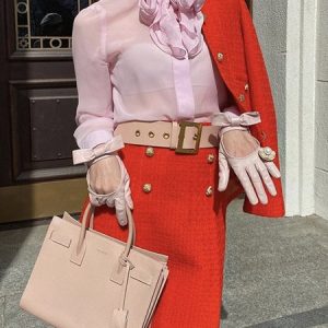 Long Sleeve Elegant Plain Regular Fit Jacket With Brooch, Jackets, color:Red|size:XXL, Stylewe
