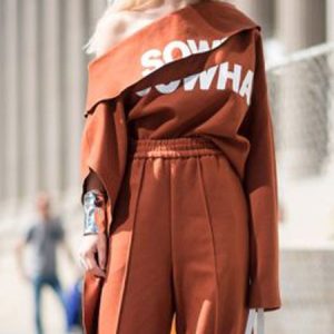 One Shoulder Shift Long Sleeve Top, Hoodies and Sweatshirts, color:Brick Red|size:XXL, Stylewe