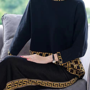 Medium Elasticity Urban Crew Neck Long Sleeve Sweater, Pullovers, color:Black|size:XXL, Stylewe