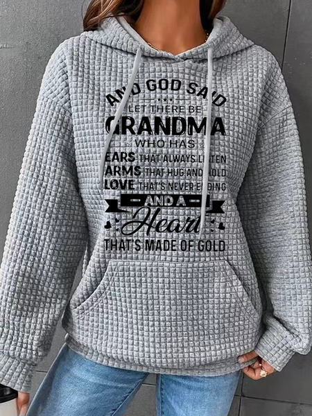 Women's Text Letters Spring/Fall Long Sleeve Casual Daily Hoodie, JustFashionNow Sweatshirts & Hoodies, color:Gray|size:3XL,
