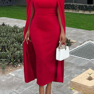 Plain Loose Elegant V Neck Sleeveless Mid-long Kimono, Kimonos, color:Red|size:XXL, Stylewe