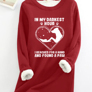 Women's Crew Neck Dog Casual Winter Long Sleeve Sweatshirt, JustFashionNow Sweatshirts & Hoodies, color:Red|size:3XL,