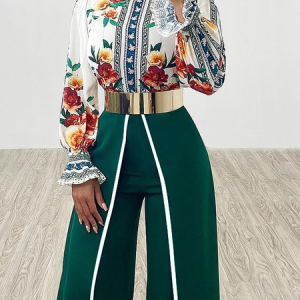 Stand Collar Urban Long sleeve Regular Fit Blouse, Blouses and Shirts, color:White|size:XXL, Stylewe
