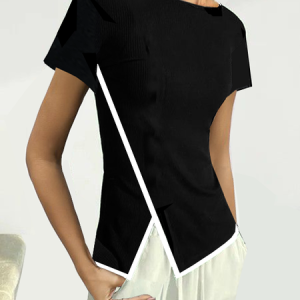 Polyester Cotton Casual T-Shirtпј€not for saleпј‰, Tees, color:Black|size:XXL, Stylewe