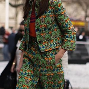 Urban Ethnic Regular Fit Stand Collar Jacket, Jackets, color:Green|size:XXL, Stylewe