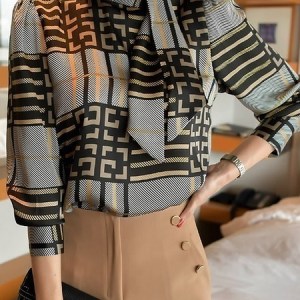Regular Fit Elegant Three Quarter Sleeve Others Shirt, Blouses and Shirts, color:As Picture|size:XXL, Stylewe