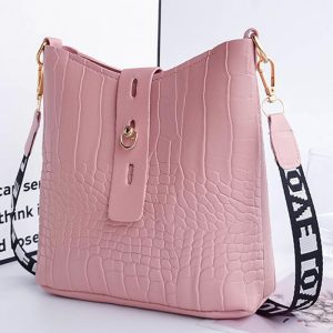 Crocodile Letter Tape Strap Crossbody Shoulder Bag, Bags, chicme - Women's Fashion Online