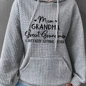 Mom Grandma Great-Grandma Simple Hoodie Loose Hoodie, Hoodies&Sweatshirts, Lilicloth.com