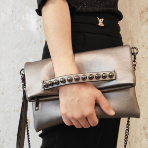 Street Clutch Bag, Bags, color:Silver Gray|size:One-size, Stylewe