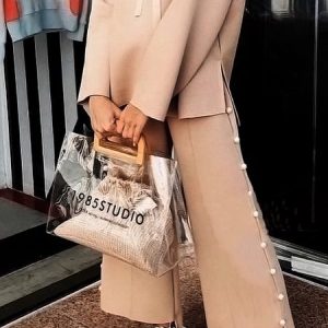 Casual Plain Casual Mid Waist Ankle Pants, Pants, color:Khaki|size:XXL, Stylewe