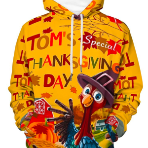 Thanksgiving Gobble Gobble Turkey Casual Animal Hoodie, Hoodies&Sweatshirts, Lilicloth.com