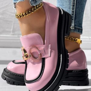 Chain Decor Platform Slip-On, Slip-on, chicme - Women's Fashion Online