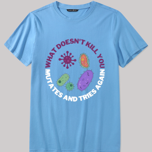 Men's What doesn't kill you mutates and tries again Cotton Loose Text Letters Casual T-Shirt, T-shirts, Lilicloth.com