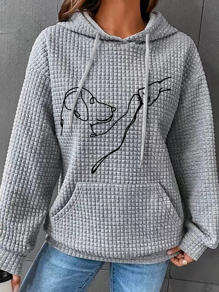 Funny Dog Hoodie Casual Loose Hoodie, Hoodies&Sweatshirts, Lilicloth.com