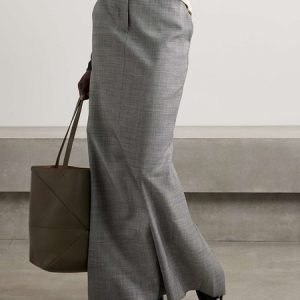 Urban Daily High Waist Regular Fit Plain Skirt, Skirts, color:Gray|size:XXL, Stylewe