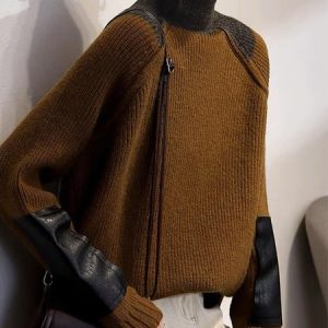 Turtleneck Urban Loose Long Sleeve Sweater, Pullovers, color:As Picture|size:XXL, Stylewe