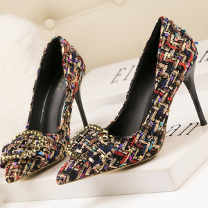 All Season Fabric Flat, Heels, color:Black|size:39, Stylewe