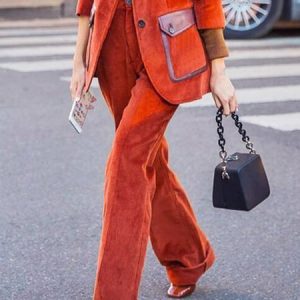 Plain Regular Fit Urban Fashion Pants, Pants, color:Orange|size:XXL, Stylewe