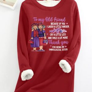 Casual Crew Neck Text Letters Sweatshirt, Hoodies & Sweatshirts, color:Red|size:3XL, Noracora