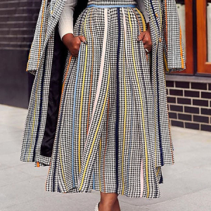 Loose Geometric Urban Maxi Skirt, Skirts, color:As Picture|size:XXL, Stylewe