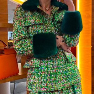 Shawl Collar Color Block Regular Fit Elegant Long Sleeve Jacket, Jackets, color:Green|size:XXL, Stylewe