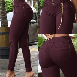 High Waist Pocket Design Skinny Pants, Pants, chicme - Women's Fashion Online