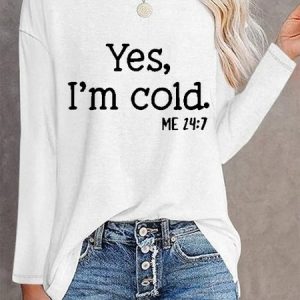 Casual Crew Neck Text Letters Tunic T-Shirt, T-shirts, color:White|size:XXL, Noracora