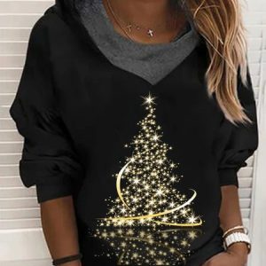 Casual Hooded Loose Printed Tunic Sweatshirt, Hoodies & Sweatshirts, color:As Picture|size:XXL, Noracora