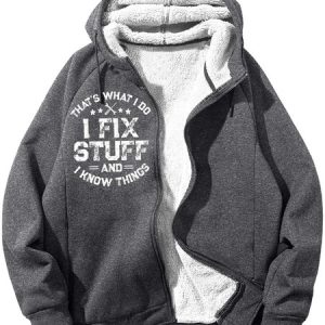 MenвЂ™s ThatвЂ™s What I Do I Fix Stuff And I Know Things Hoodie Text Letters Casual Sweatshirt, Hoodies&Sweatshirts, Lilicloth.com
