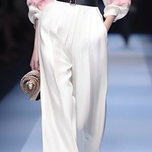 Plain Urban Pockets Regular Fit Fashion Straight Pants, Pants, color:White|size:XXL, Stylewe