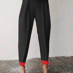Plus Size Urban Loose Long Pants Straight pants, Plus Pants, color:Black|size:4X, Stylewe