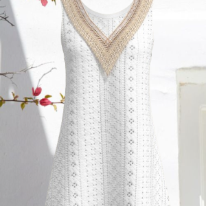 Casual V Neck Plain Tank Top Lace, Tanks & Camis, color:White|size:XXL, Noracora