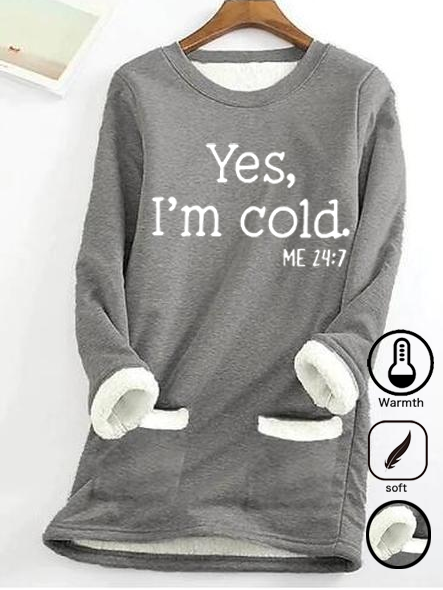 Crew Neck Casual Text Letters Fleece Sweatshirt, Hoodies&Sweatshirts, Lilicloth.com
