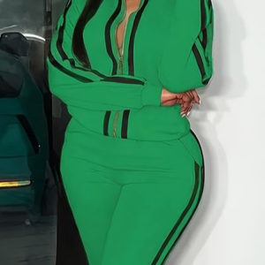 Geometric Casual Regular Fit Jacket, Jackets, color:Green|size:XXL, Stylewe