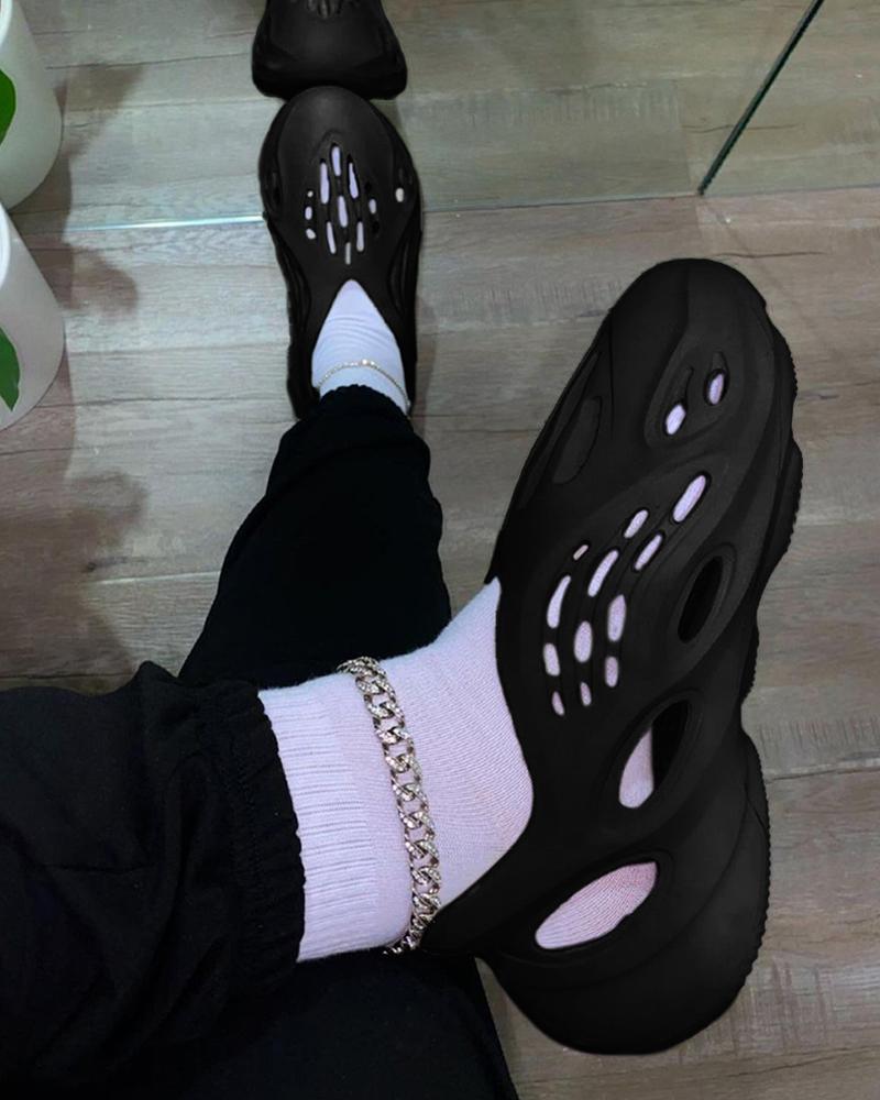 Hollow Out Closed Toe Clog Sandals, Flats-Sandals, chicme - Women's Fashion Online