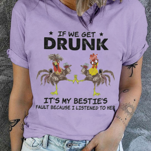 Women's Short Sleeve Tee T-shirt Summer Text Letters Cotton Crew Neck Daily Going Out Casual Top Pink, JustFashionNow T-Shirts, color:Purple|size:3XL,