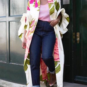 Floral Loosen Vacation Kimono, Kimonos, color:As Picture|size:XXL, Stylewe