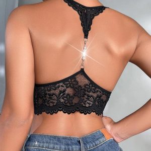 Pearls Decor Crochet Lace Bralette, Bras & Bralettes, chicme - Women's Fashion Online