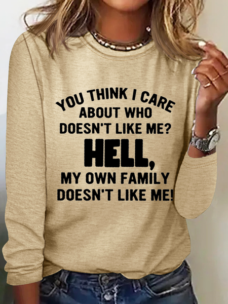 Joke And Appreciate Humorous Quotes Long Sleeve Casual Shirt, Long sleeves, Lilicloth.com