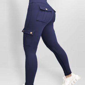 Pocket Design Butt Lifting Active Pants, Active Pants, chicme - Women's Fashion Online