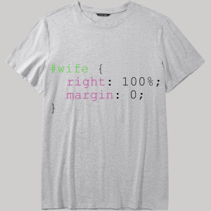Men's Funny Wife CSS Coding Programming Computer Science Casual Cotton T-Shirt, T-shirts, Lilicloth.com