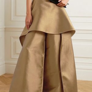 Elegant Regular Fit Fashion Long Pants, Pants, color:Brown|size:XXL, Stylewe