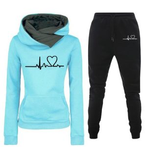 Women Text Letters Hoodie Long Sleeve Comfy Casual Top With Pants Two-Piece Set, Sets, color:Color9|size:3XL, Noracora