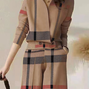 High Elasticity Plaid Regular Fit Long Sleeve Others Urban Cardigan, Cardigans, color:Khaki|size:XXL, Stylewe